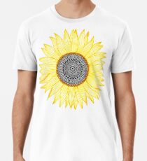 Goldene Mandala-Sonnenblume Männer Premium T-Shirts