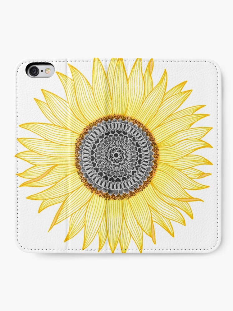 Alternate view of Golden Mandala Sunflower iPhone Wallet