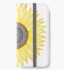 Goldene Mandala-Sonnenblume iPhone Flip-Case/Hülle/Klebefolie