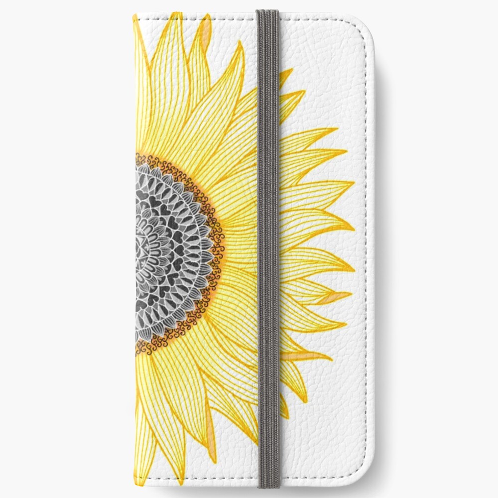 Golden Mandala Sunflower iPhone Wallet