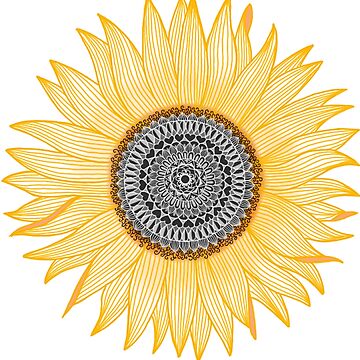 Artwork thumbnail, Golden Mandala Sunflower by paviash