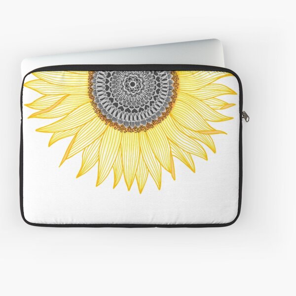 Golden Mandala Sunflower Laptop Sleeve