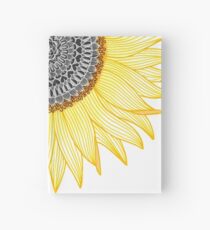Golden Mandala Sunflower Hardcover Journal
