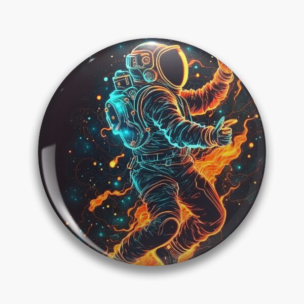 Item preview, Astronaut dancing in space with fire designed and sold by ramith-concept.