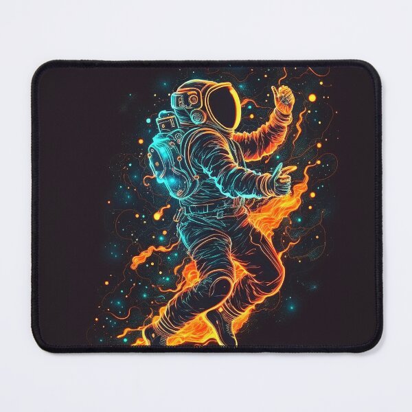 Item preview, Astronaut dancing in space with fire designed and sold by ramith-concept.