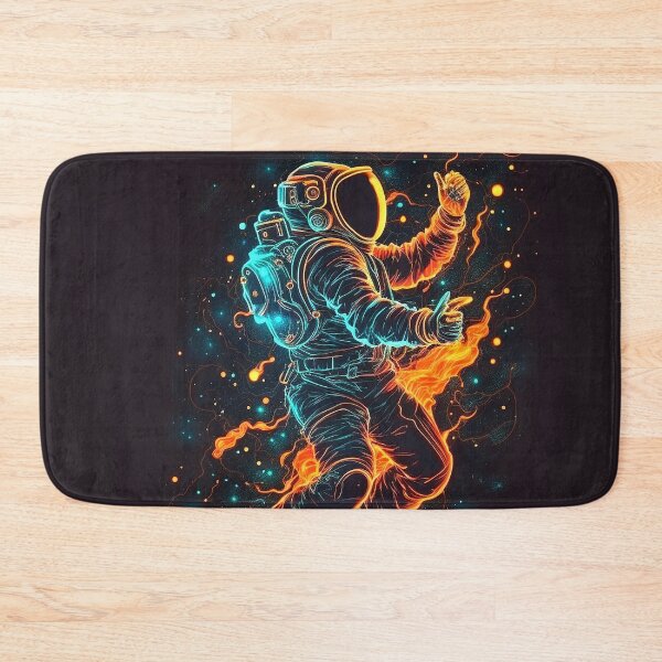 Item preview, Astronaut dancing in space with fire designed and sold by ramith-concept.