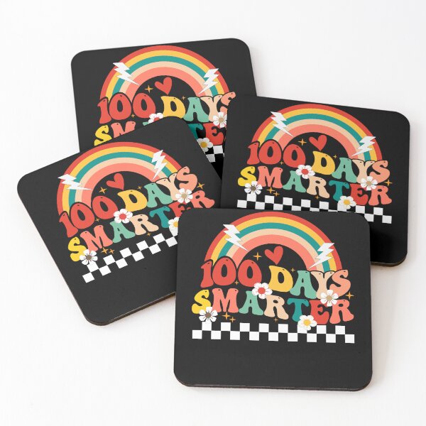 Item preview, Retro 100th Day of School Teacher Student 100 days smarter Groovy rainbow designed and sold by sleeksy.