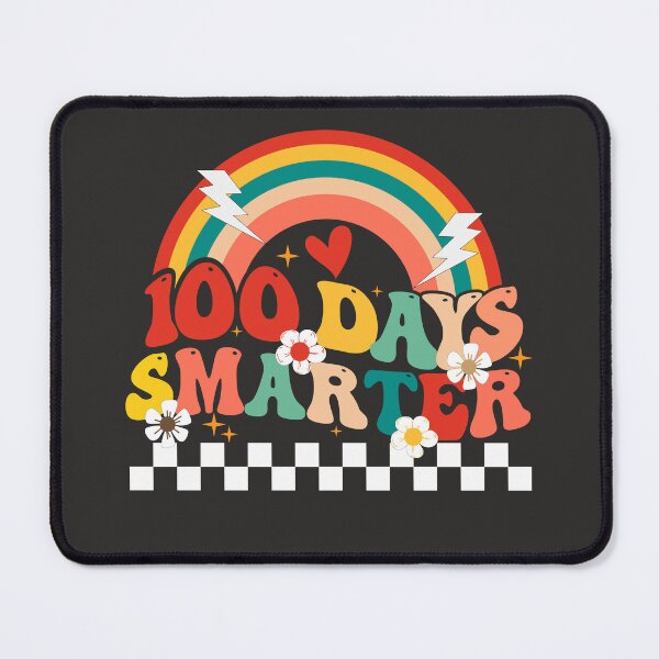 Item preview, Retro 100th Day of School Teacher Student 100 days smarter Groovy rainbow designed and sold by sleeksy.
