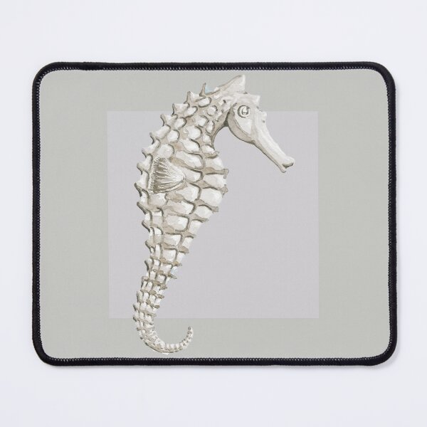 Item preview, Seahorse in pearl grey designed and sold by LisaLeQuelenec.