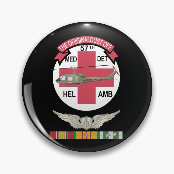 Item preview, Army - 57th Medical Company - Orignial Dustoff - Aviator Badge - Vietnam w VN SVC designed and sold by Military Insignia Products.