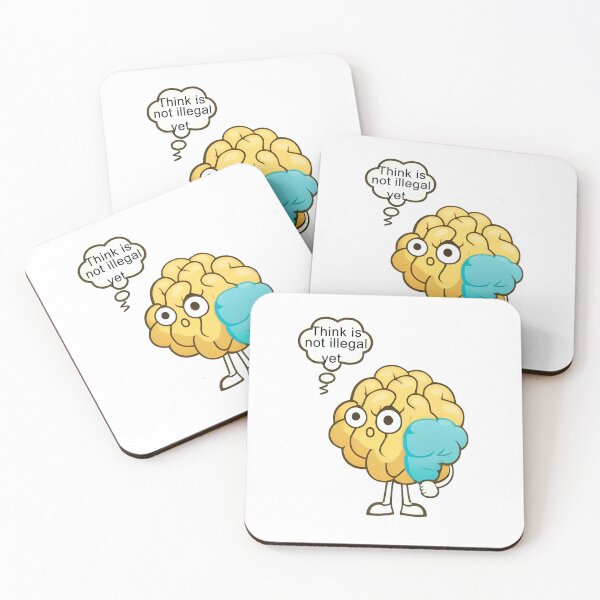Item preview, Think is not illegal yet Brain designed and sold by PosterManiaRo.