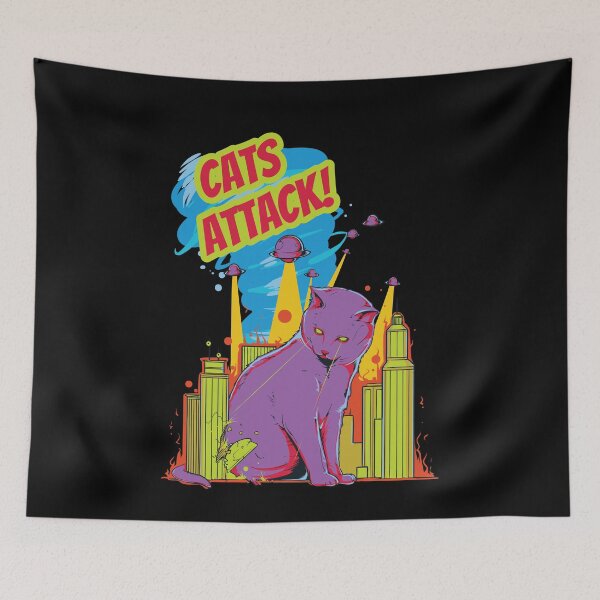 Item preview, Cats Attack Laser Cats Cat Space designed and sold by MooonTees.
