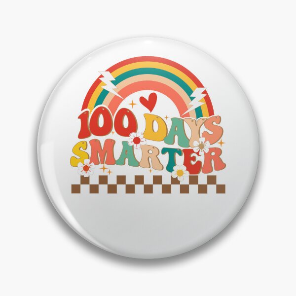 Item preview, Retro 100th Day of School Teacher Student 100 days smarter Groovy rainbow designed and sold by sleeksy.