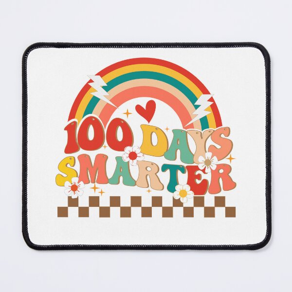 Item preview, Retro 100th Day of School Teacher Student 100 days smarter Groovy rainbow designed and sold by sleeksy.