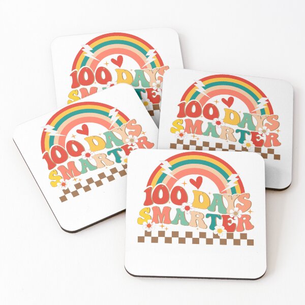 Item preview, Retro 100th Day of School Teacher Student 100 days smarter Groovy rainbow designed and sold by sleeksy.