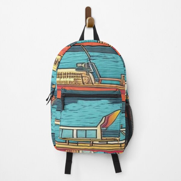 Item preview, Fishing Boats Seamless Pattern designed and sold by HanaiPrint.