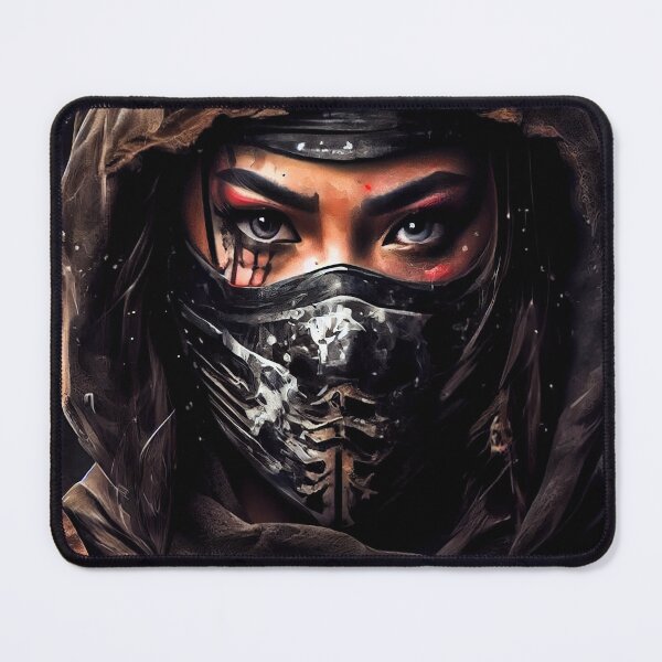 Item preview, Portrait of Female Ninja Warrior #1 designed and sold by Artistic Pandas.