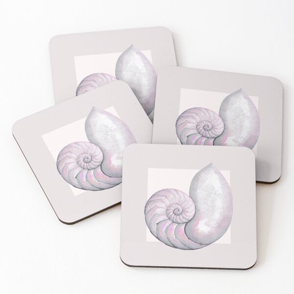 Item preview,  Nautilus sea shell in pearl blush designed and sold by LisaLeQuelenec.