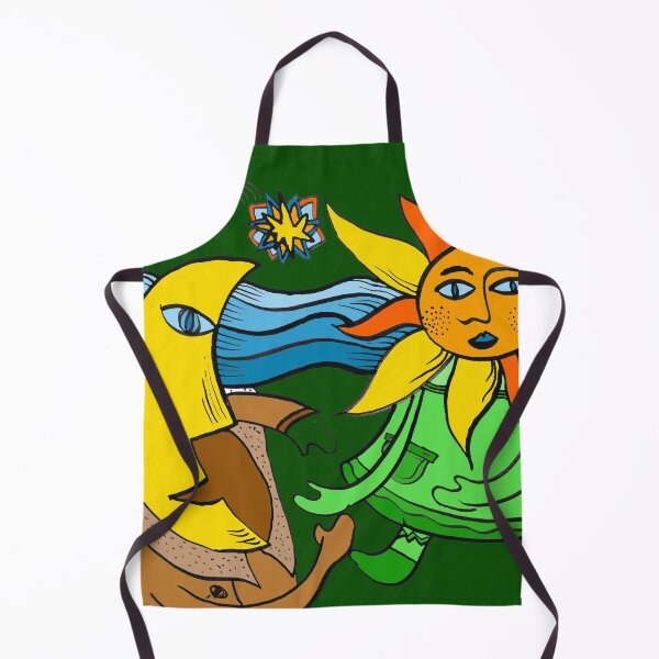 Item preview, "B" The Sun and the Moon - on deep Green "Figurative Drawings" designed and sold by Istvan Ocztos.