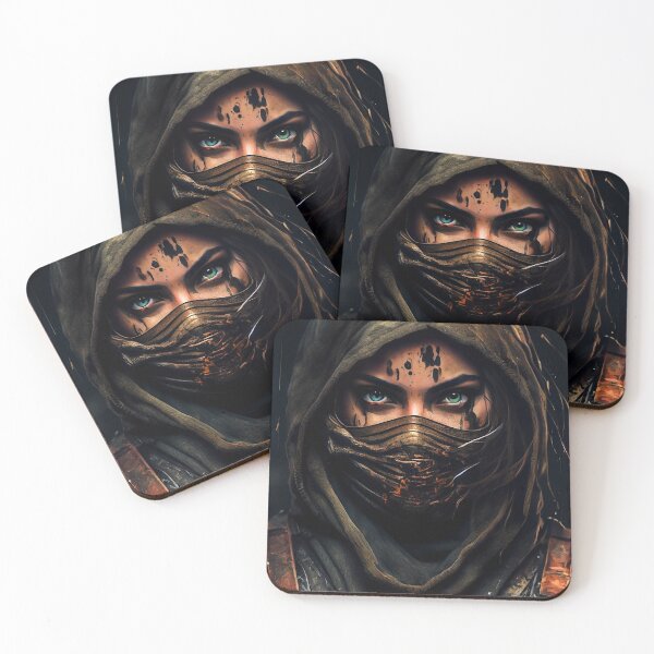 Item preview, Portrait of Female Ninja Warrior #2 designed and sold by Artistic Pandas.