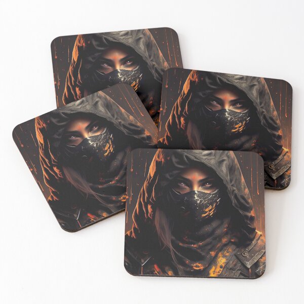 Item preview, Portrait of Female Ninja Warrior #3 designed and sold by Artistic Pandas.