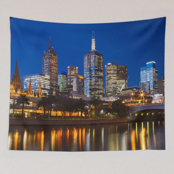 Item preview, City of Melbourne at Blue Hour designed and sold by ea-photos.