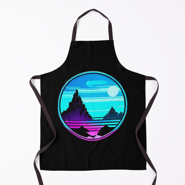 Item preview, Neon alien mountains cyberpunk sticker designed and sold by SJG-digital.