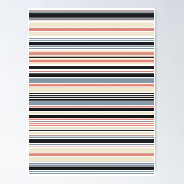 Item preview, Colorful horizontal navy stripes design  designed and sold by BattaAnastasia.