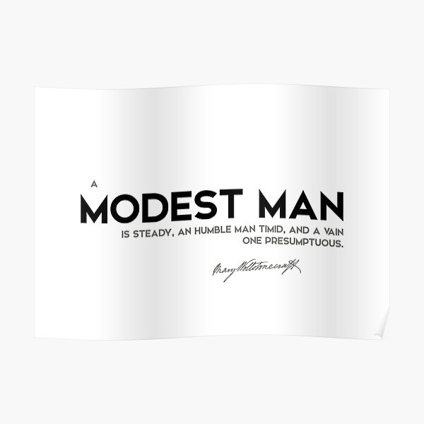 modest man - mary wollstonecraft Poster
