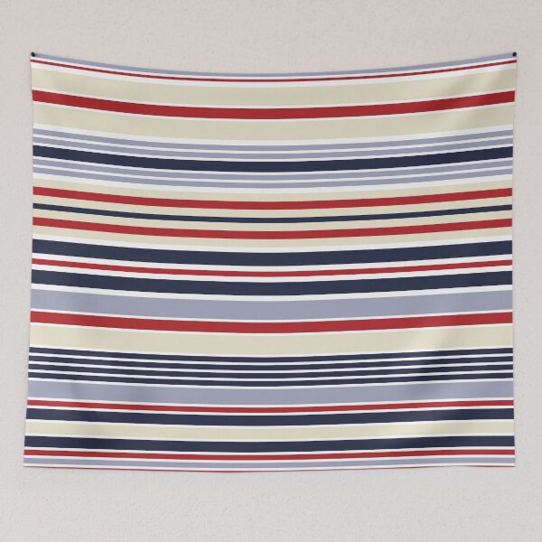 Item preview, Colorful horizontal navy stripes design designed and sold by BattaAnastasia.