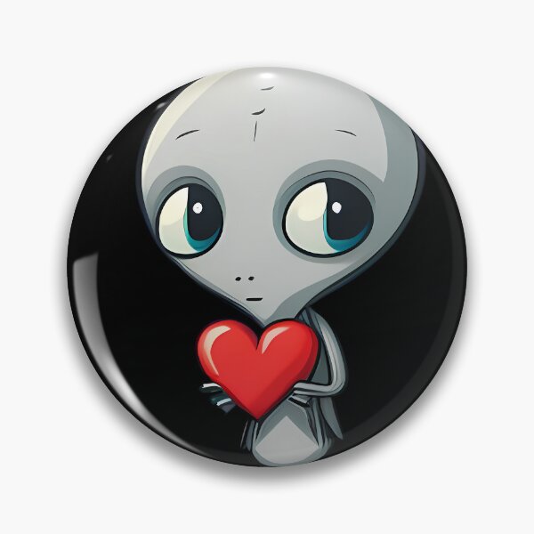 Item preview, Funny Valentine Cute Gray Alien Holding Red Heart For Valentine's Day designed and sold by FunWearVM.