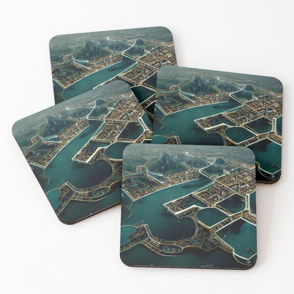 Item preview, Maps in water 5 designed and sold by TheCollageWorld.
