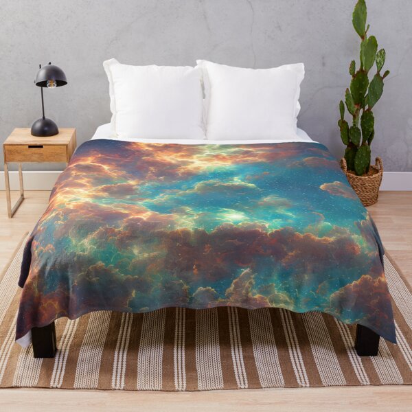 Item preview, Beautiful abstract cyan sky with orange clouds  designed and sold by MindEscape ..