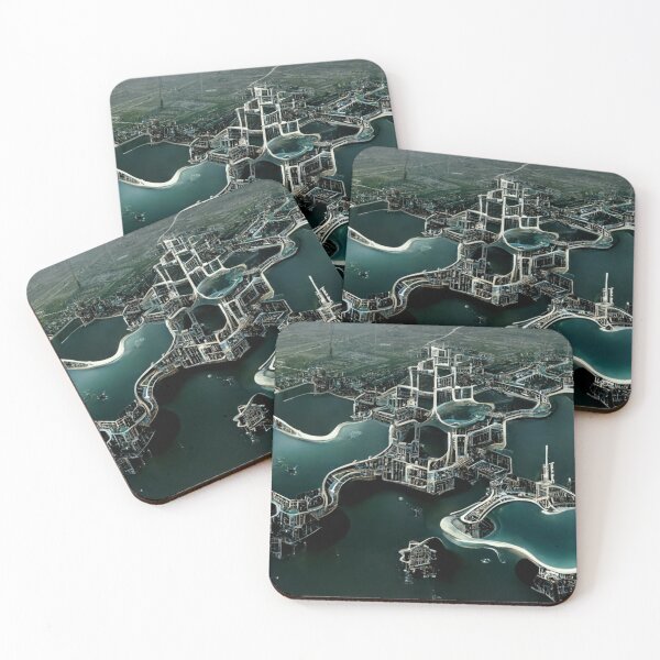 Item preview, Maps in water 8 designed and sold by TheCollageWorld.