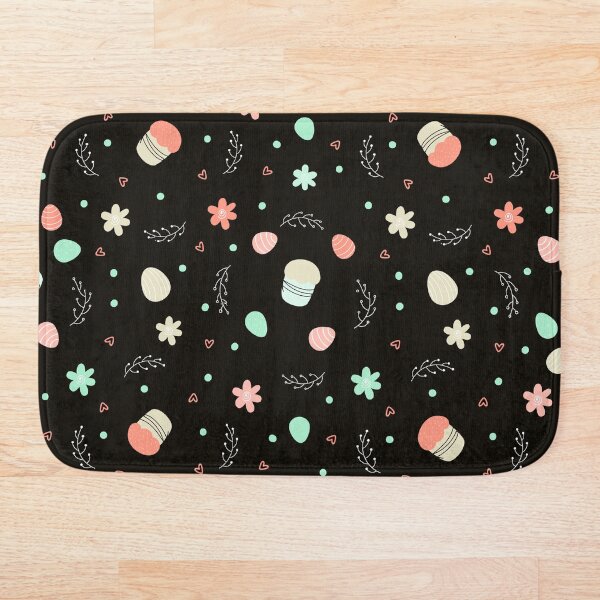 Item preview, cute and colorful easter eggs on a black background designed and sold by Dream Designs.