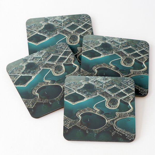 Item preview, Maps in water 9 designed and sold by TheCollageWorld.