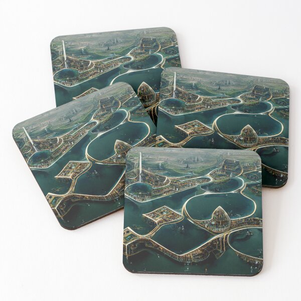 Item preview, Maps in water 10 designed and sold by TheCollageWorld.
