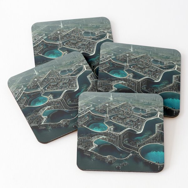 Item preview, Maps in water 11 designed and sold by TheCollageWorld.