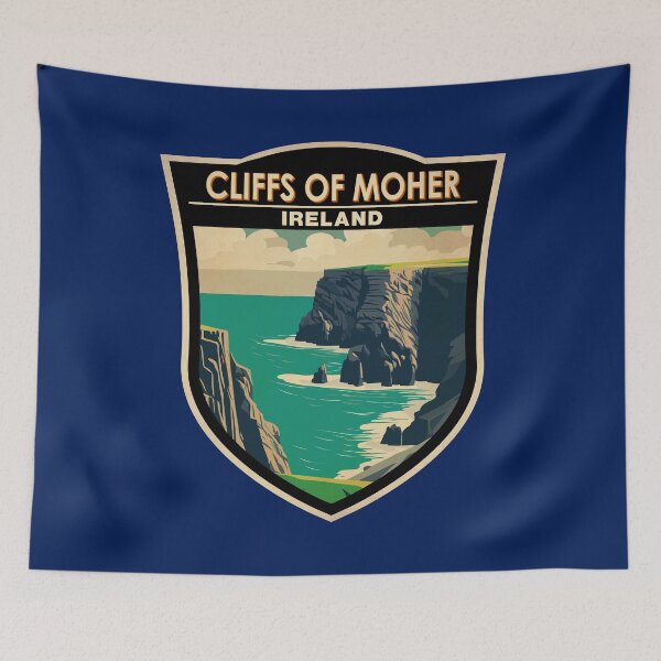 Item preview, Cliffs of Moher Ireland Travel Art Badge designed and sold by KrisSidDesigns.