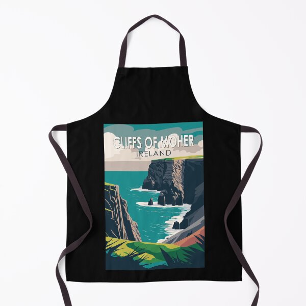 Item preview, Cliffs of Moher Ireland Travel Art Vintage designed and sold by KrisSidDesigns.