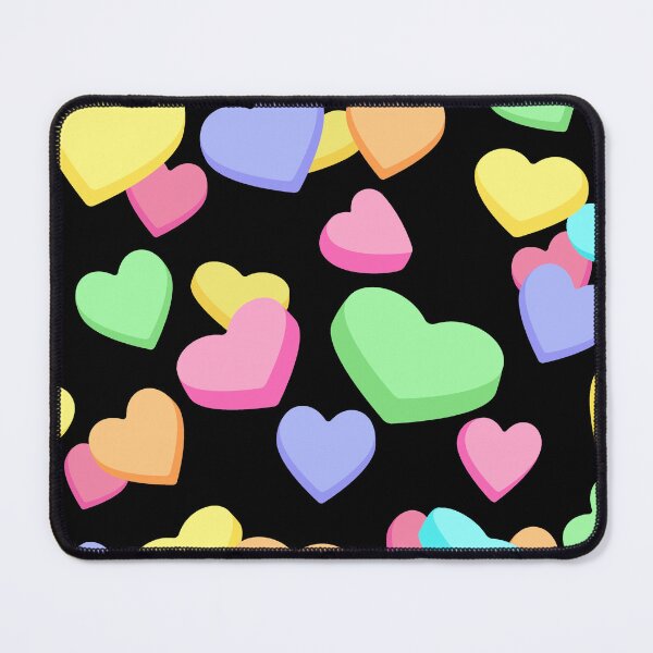 Item preview, Falling Candy Hearts Pastel Pink Valentines Day Black designed and sold by funnytshirtemp.
