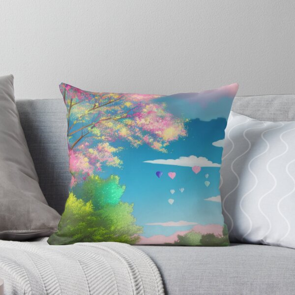 Item preview, Surreal Pastel Landscape with Valentines designed and sold by ColorItAllArt.