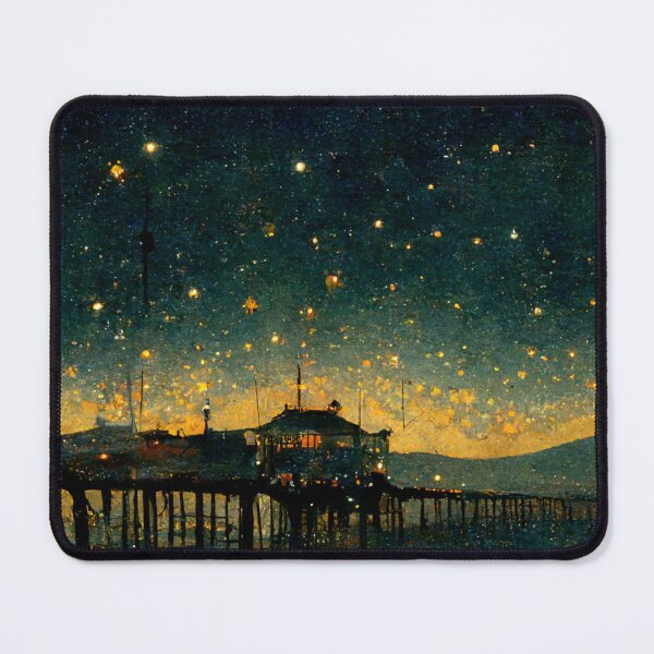 Item preview, Malibu Pier at Night designed and sold by SamJanner.