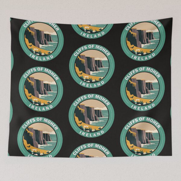 Item preview, Cliffs of Moher Ireland Circle Badge designed and sold by KrisSidDesigns.