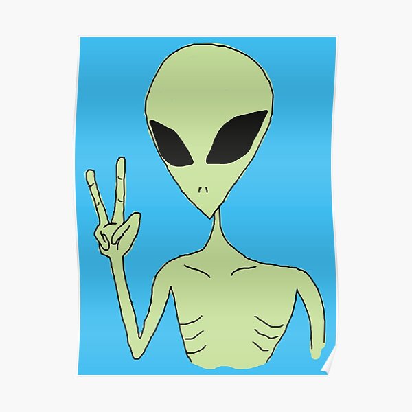 peace alien Poster