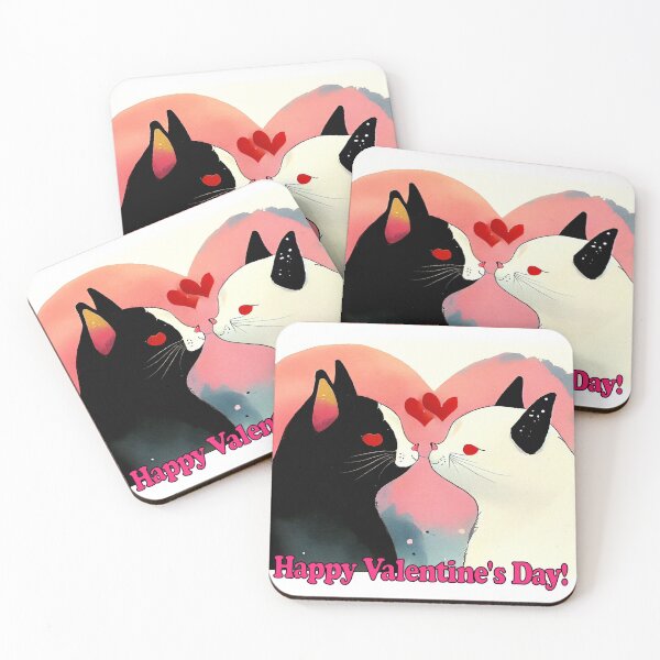 Item preview, Watercolor Love Cat Postcard of Happy Valentine's Day designed and sold by factory88.