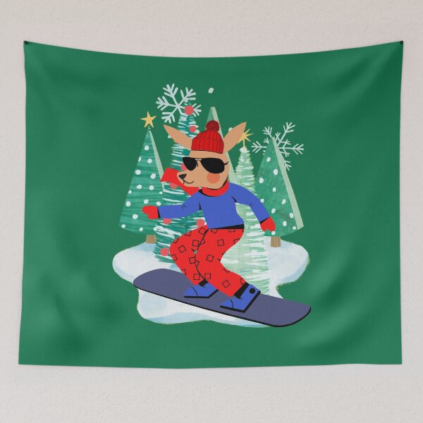 Item preview, Snowboarding Kangaroo designed and sold by GasconyPassion.
