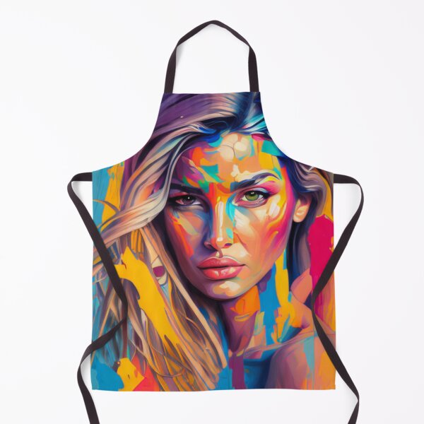 Item preview, A Touch of Color - Vibrant Portrait - Oil on Canvas designed and sold by WBP Mart.
