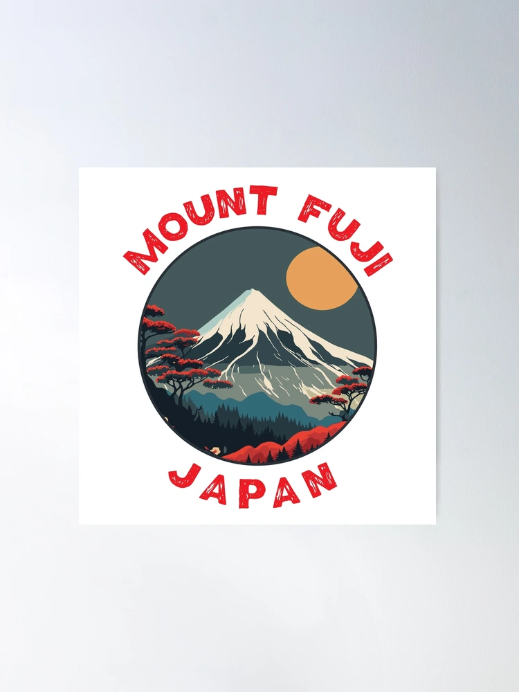 Mount Fuji Japan Distressed Circle