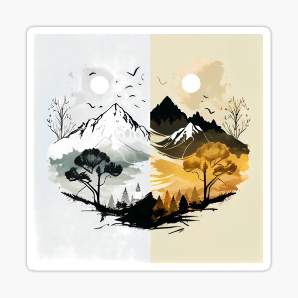 Mountain Aesthetic Zen Sticker